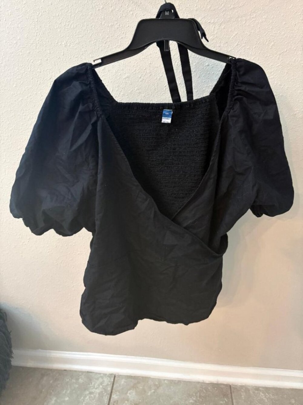 Black Wrap Blouse